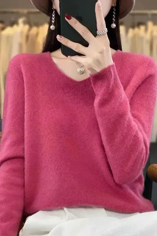 Maya | Taupefarbener Rundhalspullover