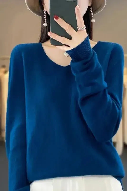 Maya | Taupefarbener Rundhalspullover