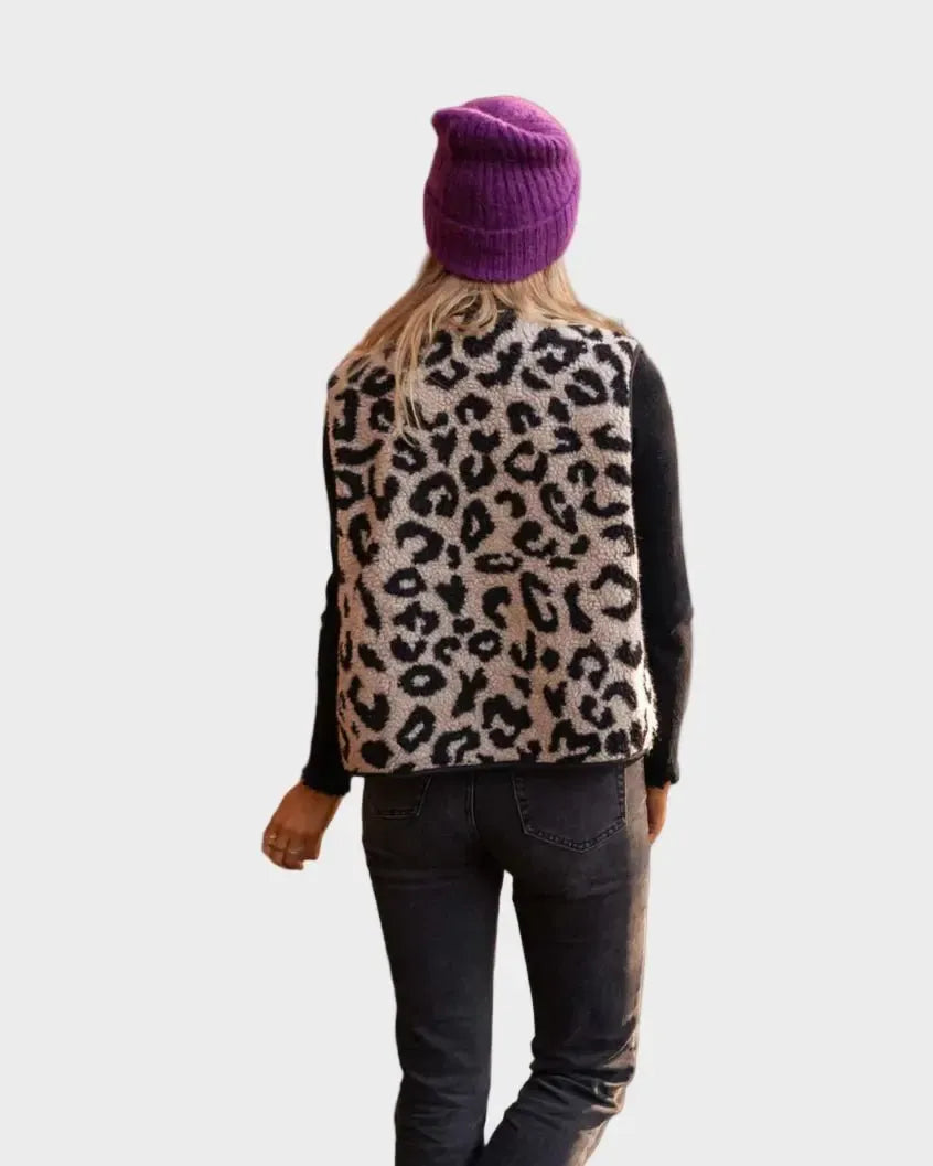 Maya | Strickpullunder mit Leopardenmuster