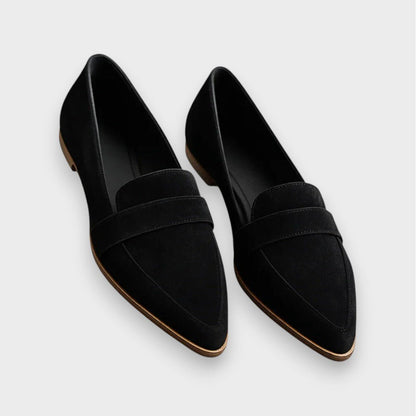 Maike | Grauer Velours-Loafer