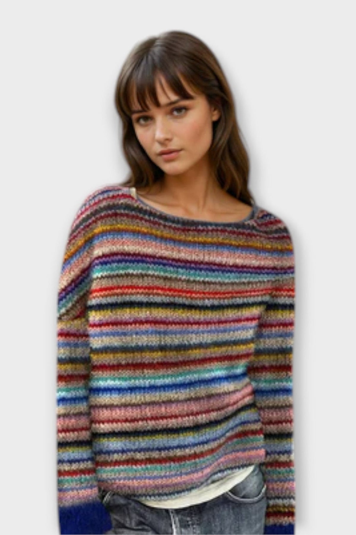 Marlene | Bunter gestreifter Pullover