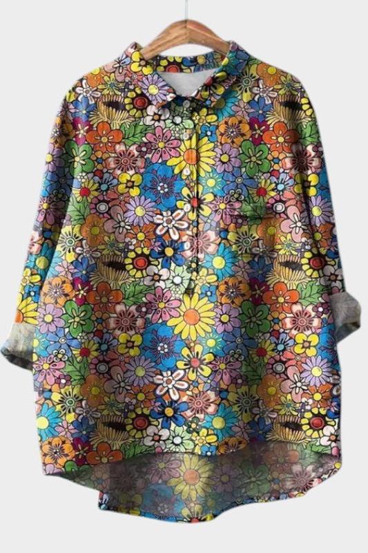 Marlis | Bluse mit farbenfrohem Blütenmeer