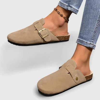 Marina | Beigefarbener Komfort-Loafer mit Riemen