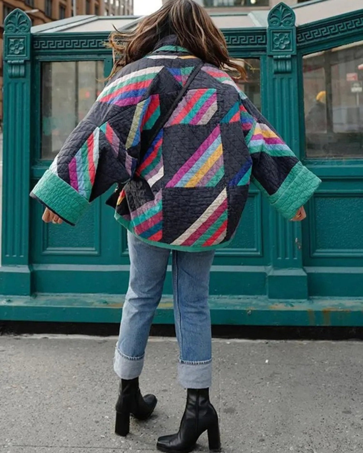 Marisa | Gesteppte Jacke im Patchwork-Look