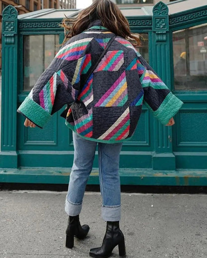 Marisa | Gesteppte Jacke im Patchwork-Look