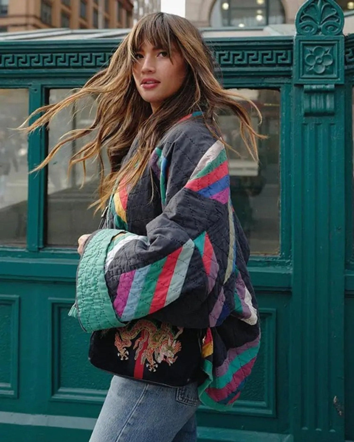Marisa | Gesteppte Jacke im Patchwork-Look