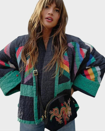 Marisa | Gesteppte Jacke im Patchwork-Look