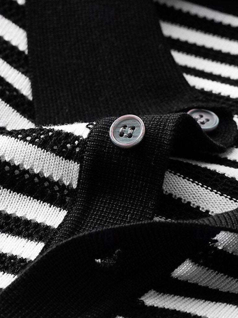 Moritz | Schwarz-weiß gestreiftes Poloshirt