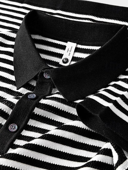 Moritz | Schwarz-weiß gestreiftes Poloshirt