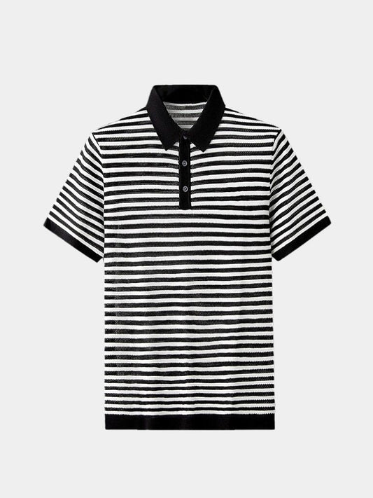 Moritz | Schwarz-weiß gestreiftes Poloshirt