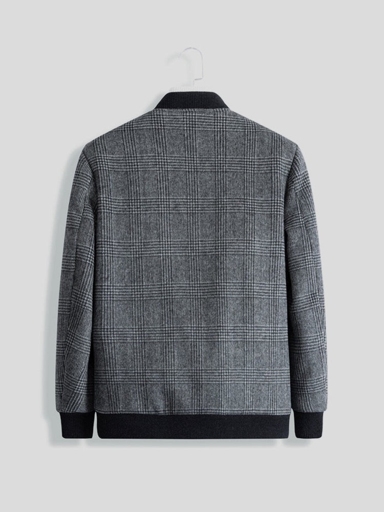 Moritz | Graue Karo-Bomberjacke
