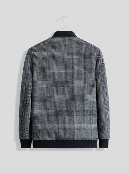 Moritz | Graue Karo-Bomberjacke