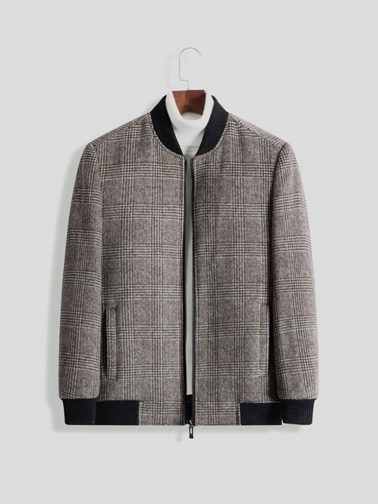 Moritz | Graue Karo-Bomberjacke