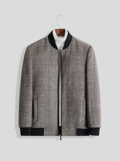 Moritz | Graue Karo-Bomberjacke