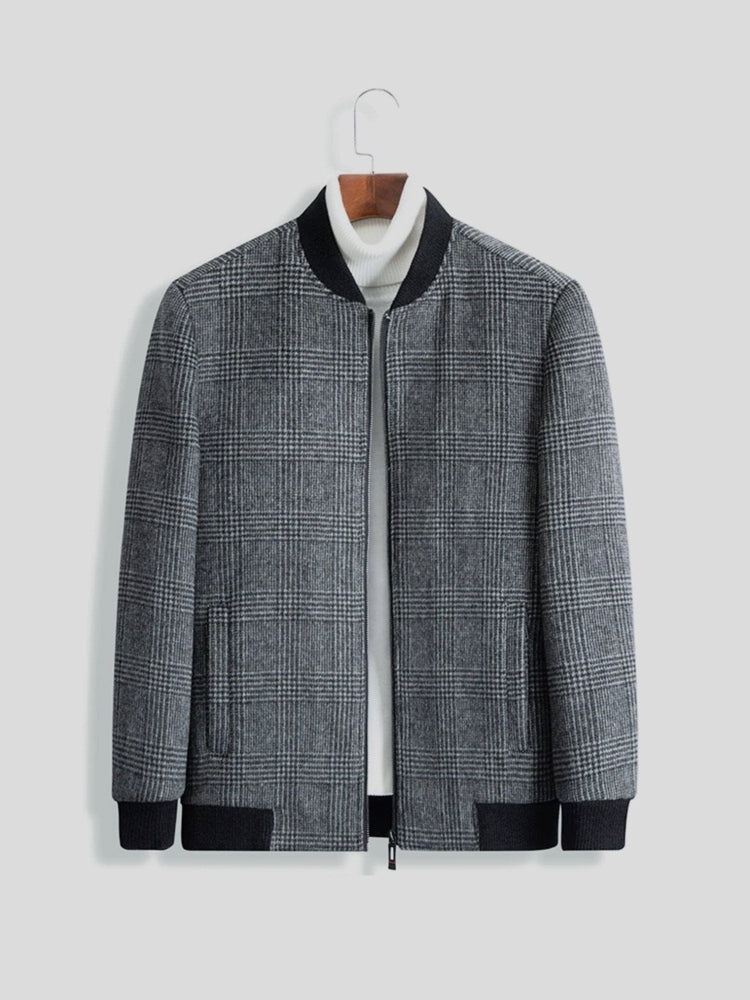 Moritz | Graue Karo-Bomberjacke
