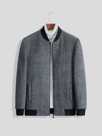 Moritz | Graue Karo-Bomberjacke