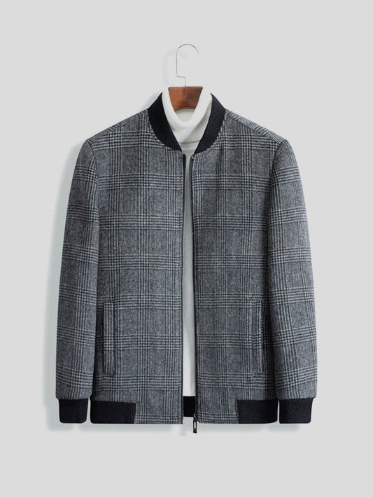 Moritz | Graue Karo-Bomberjacke