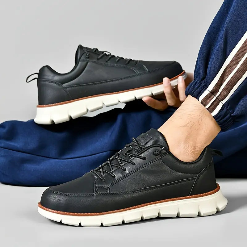 Mathias | Dunkelblaue Freizeit-Sneaker