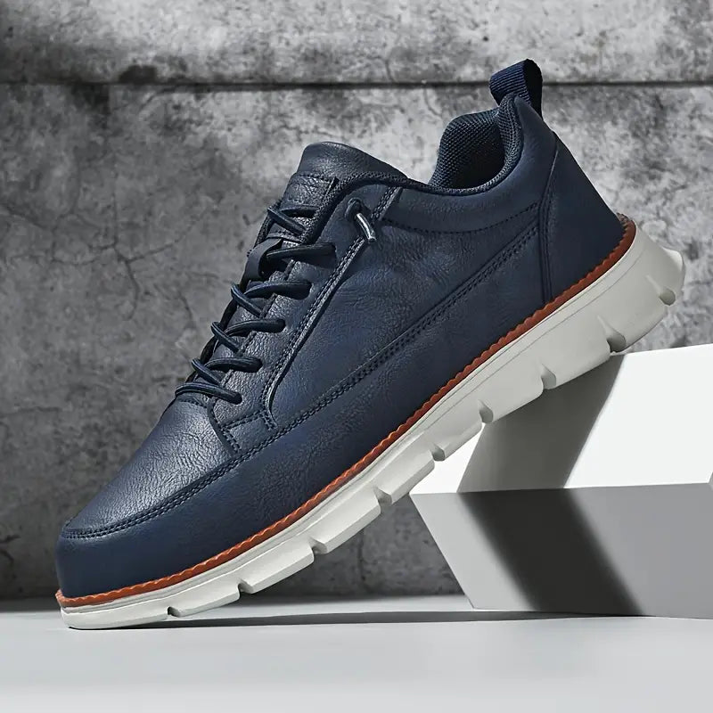 Mathias | Dunkelblaue Freizeit-Sneaker