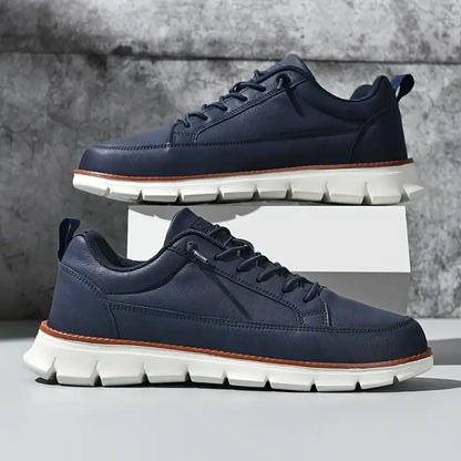 Mathias | Dunkelblaue Freizeit-Sneaker
