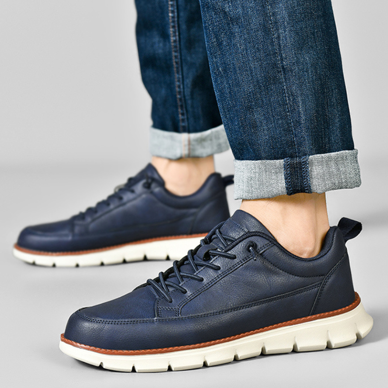 Mathias | Dunkelblaue Freizeit-Sneaker