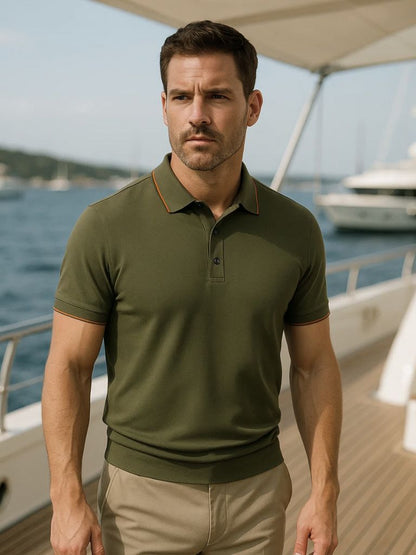 Matthias | Klassisches olivgrünes Poloshirt