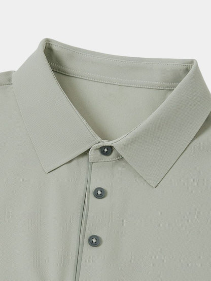 Meinhard | Klassisches salbeigrünes Poloshirt