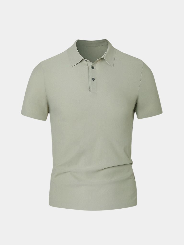 Meinhard | Klassisches salbeigrünes Poloshirt