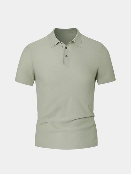 Meinhard | Klassisches salbeigrünes Poloshirt