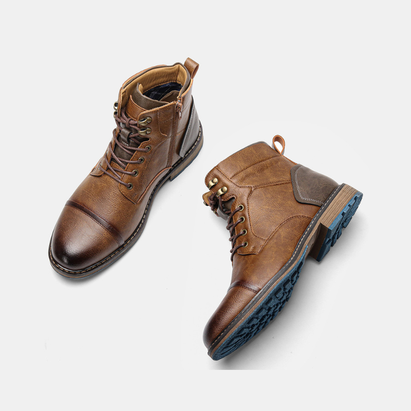 Maximilian | Graue Freizeit-Schnürstiefel
