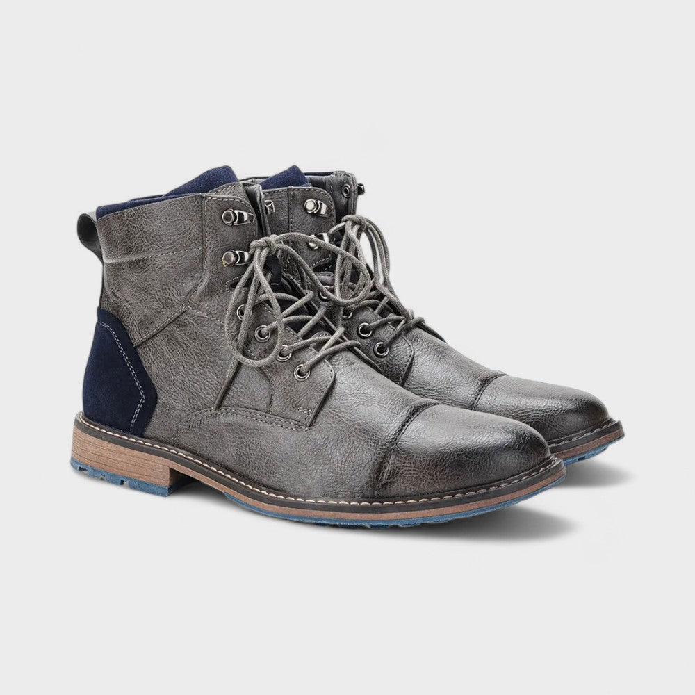 Maximilian | Graue Freizeit-Schnürstiefel