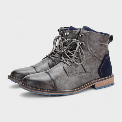 Maximilian | Graue Freizeit-Schnürstiefel