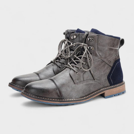 Maximilian | Graue Freizeit-Schnürstiefel