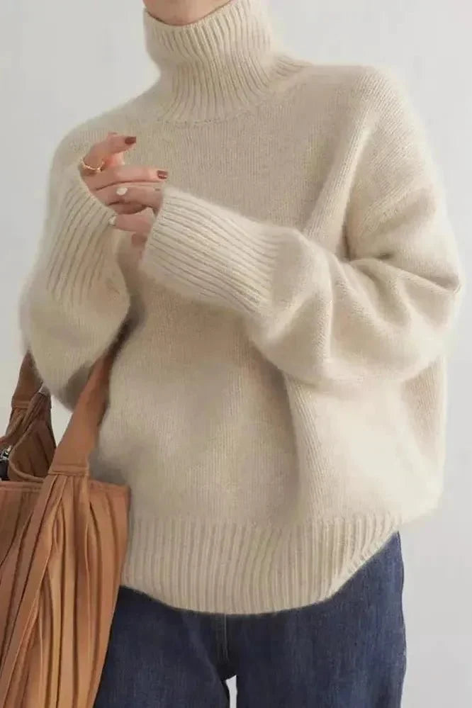 Meg | Rollkragenpullover in Elfenbein