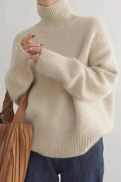 Meg | Rollkragenpullover in Elfenbein