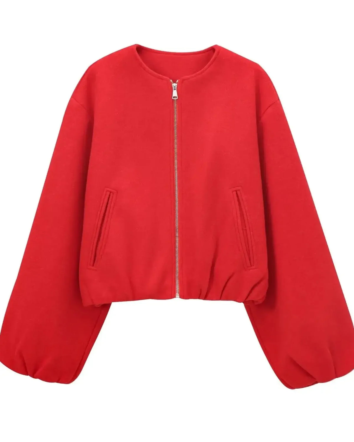 Meg | Kurze graue Bomberjacke
