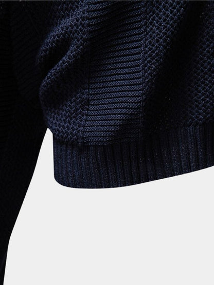 Ottmar | Beiges Strick-Poloshirt mit Struktur