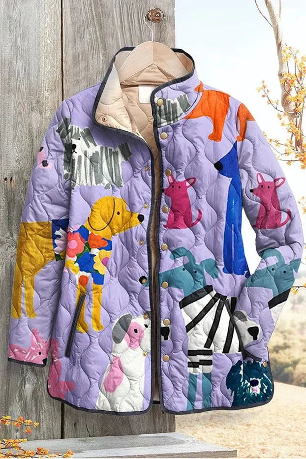 Mila | Gesteppte Jacke mit Tiermotiven
