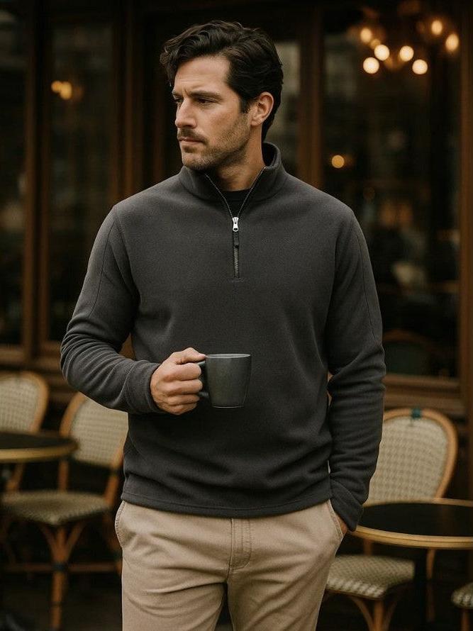 Oliver | Grauer Troyer aus Fleece