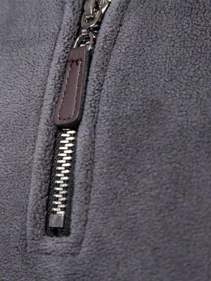 Oliver | Grauer Troyer aus Fleece