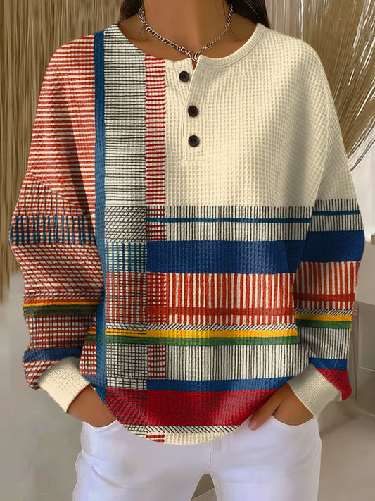 Hanne | Pullover mit Streifen und Farbflächen