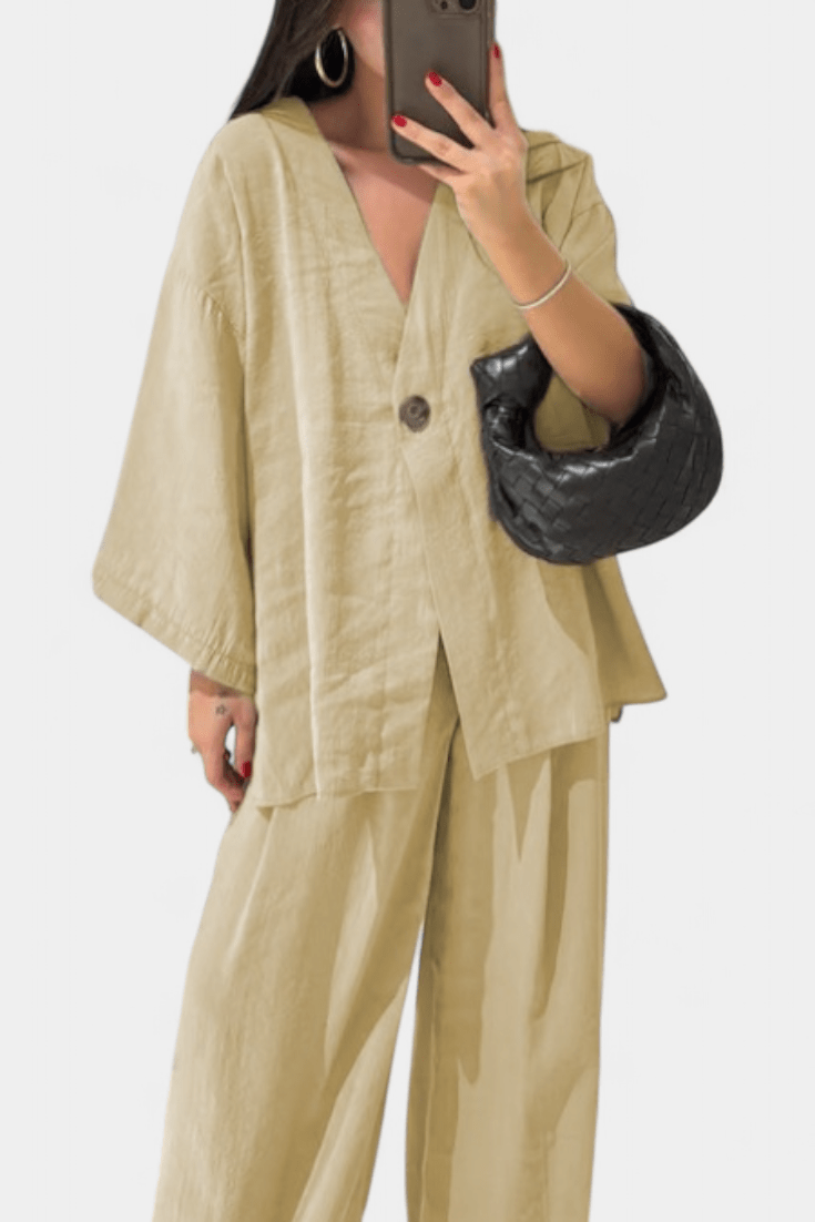 Melitta | Lockeres Wickeloberteil & weite Hose Set