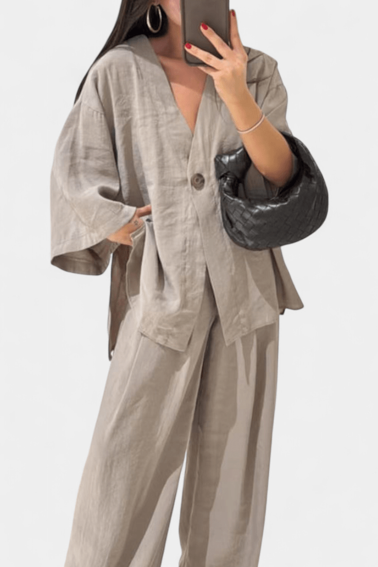 Melitta | Lockeres Wickeloberteil & weite Hose Set