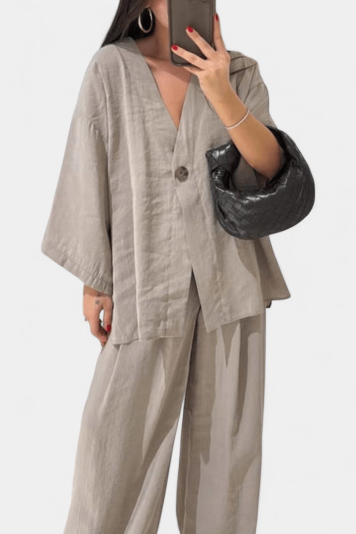 Melitta | Lockeres Wickeloberteil & weite Hose Set
