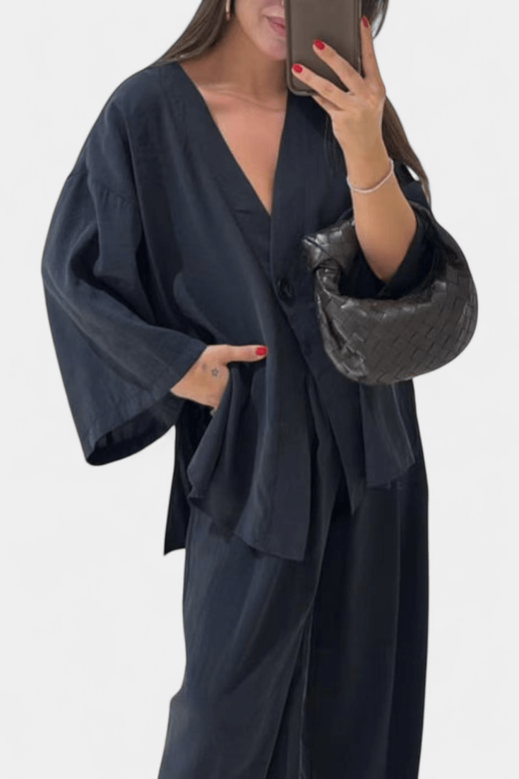 Melitta | Lockeres Wickeloberteil & weite Hose Set