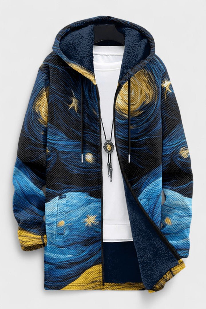 Monica | Kapuzenjacke mit Sternennacht-Motiv