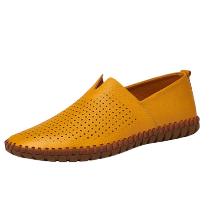 Dominik | Dunkelblaue Slipper in Lederoptik