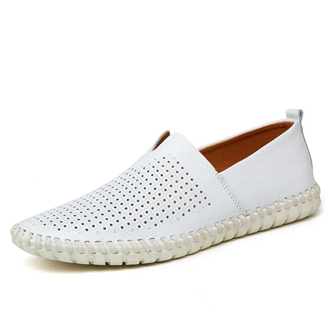 Dominik | Dunkelblaue Slipper in Lederoptik