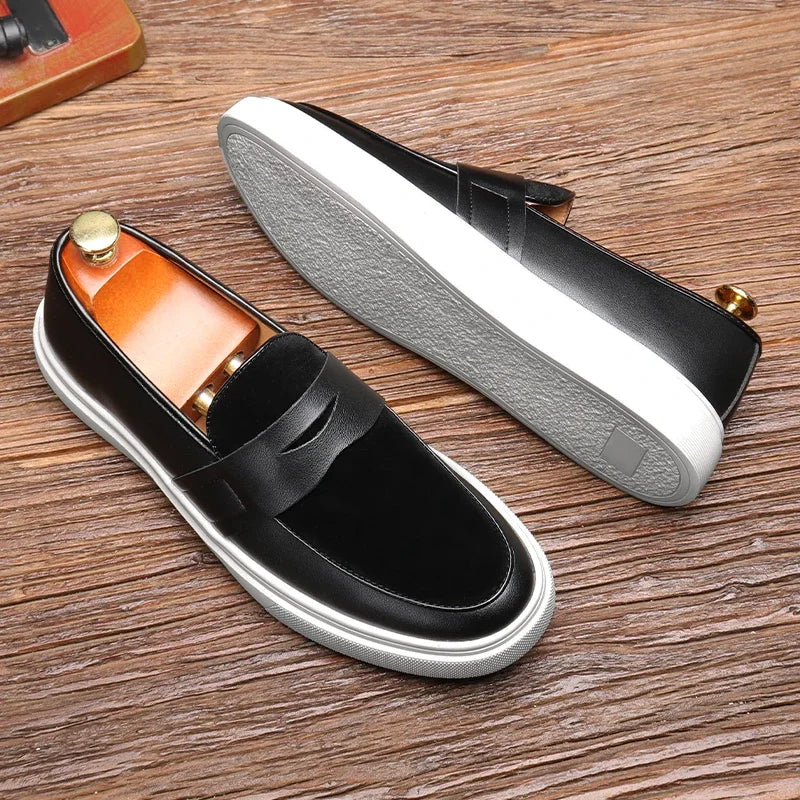 Heinrich | Schwarze Penny-Loafer in Lederoptik