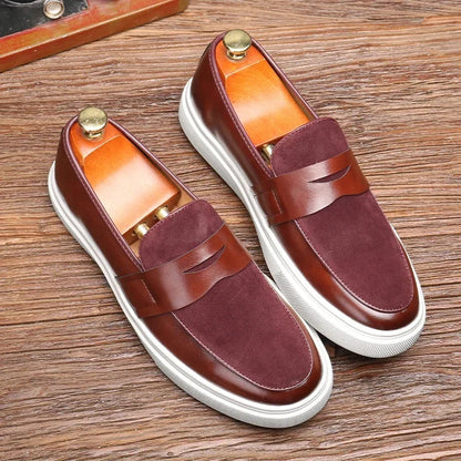 Heinrich | Schwarze Penny-Loafer in Lederoptik